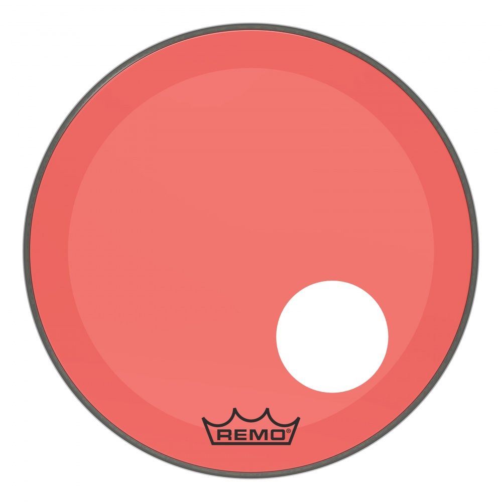 Пластик REMO P3-1320-CT-RDOH POWERSTROKE P3 COLORTONE RED BASS DRUMHEAD 20 5 OFFSET HOLE