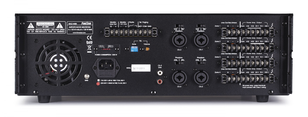 Многозонный усилитель мощности FONESTAR MAZ-4480